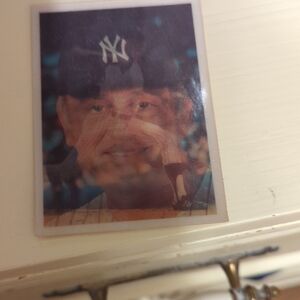 Baseball Trading Card with Black Cap